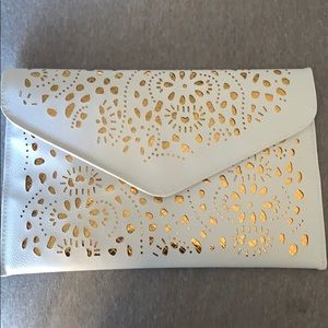 White and gold purse